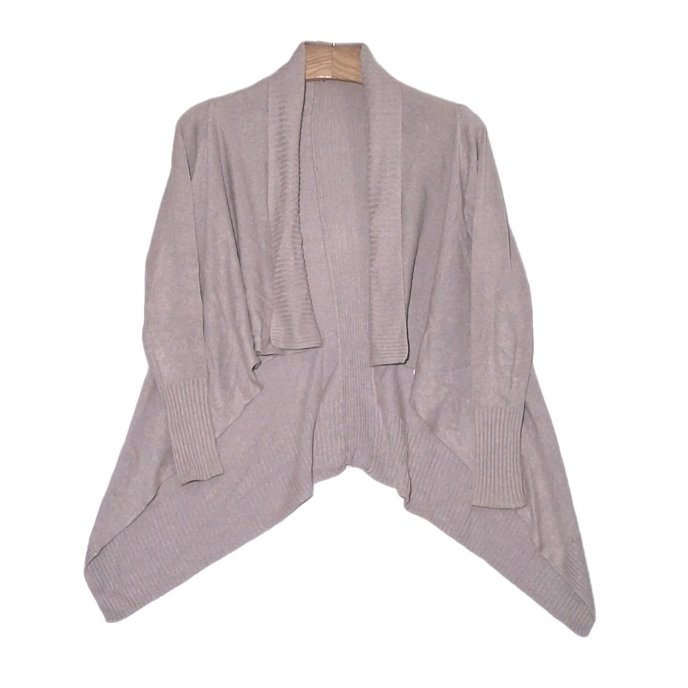 Talula Babaton Waterfall Cardigan Women Small Greige Linen Silk Blend Open Front